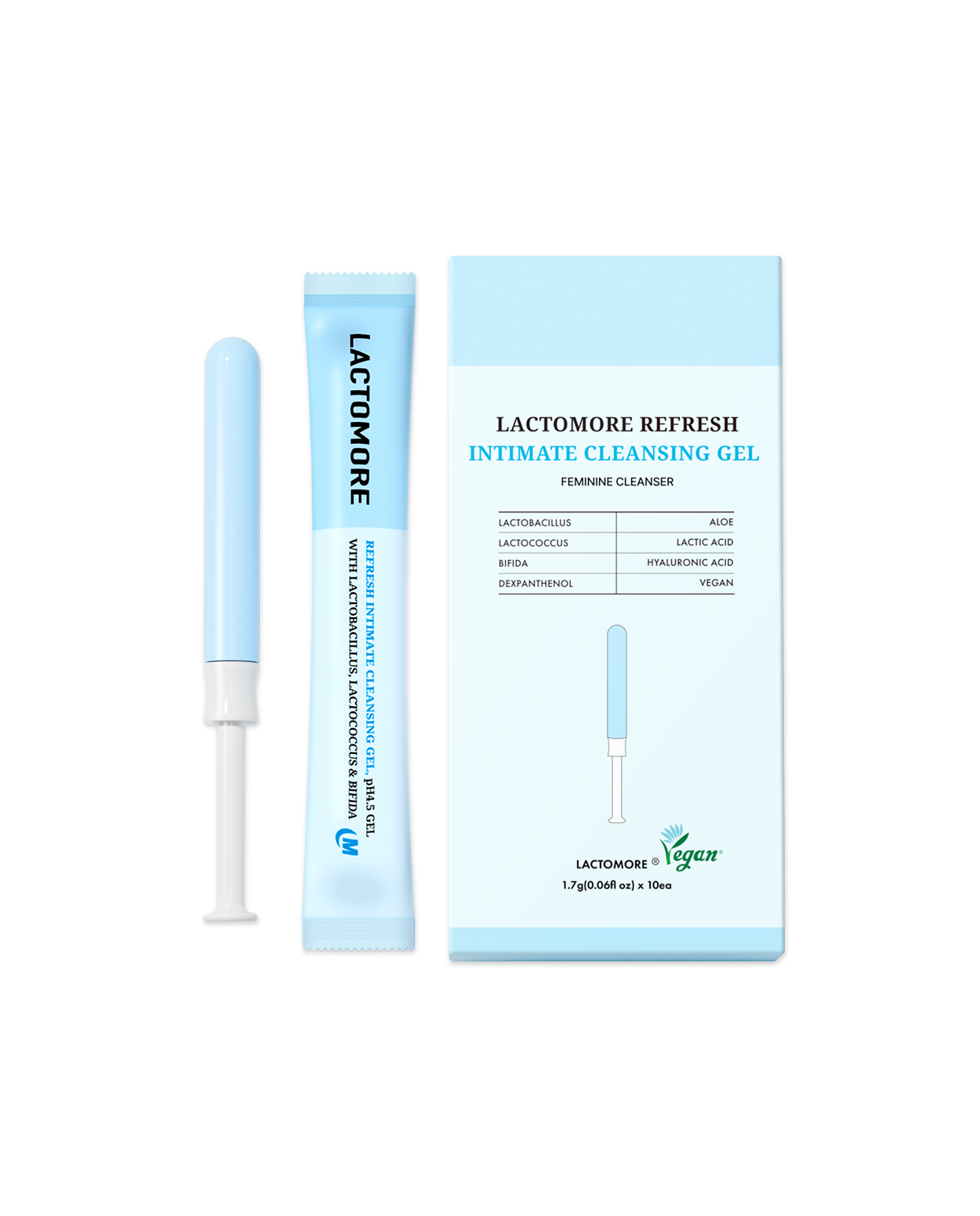 LactoMore Refresh Intimate Cleansing Gel — 락토바실러스·락토코쿠스·비피다 함유 pH4.5 여성청결젤