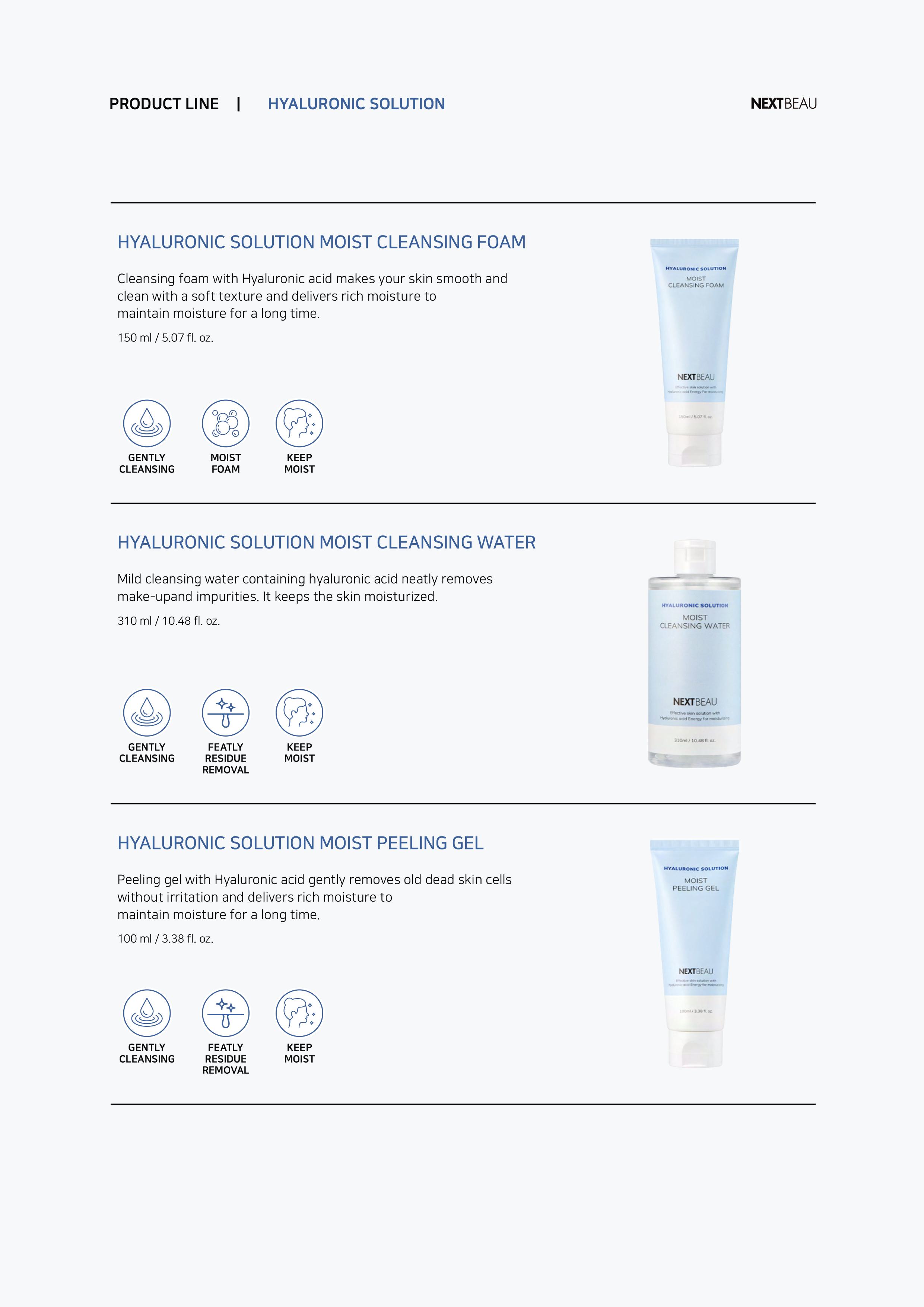 NEXTBEAU Hyaluronic Solution Moist Cleansing Foam