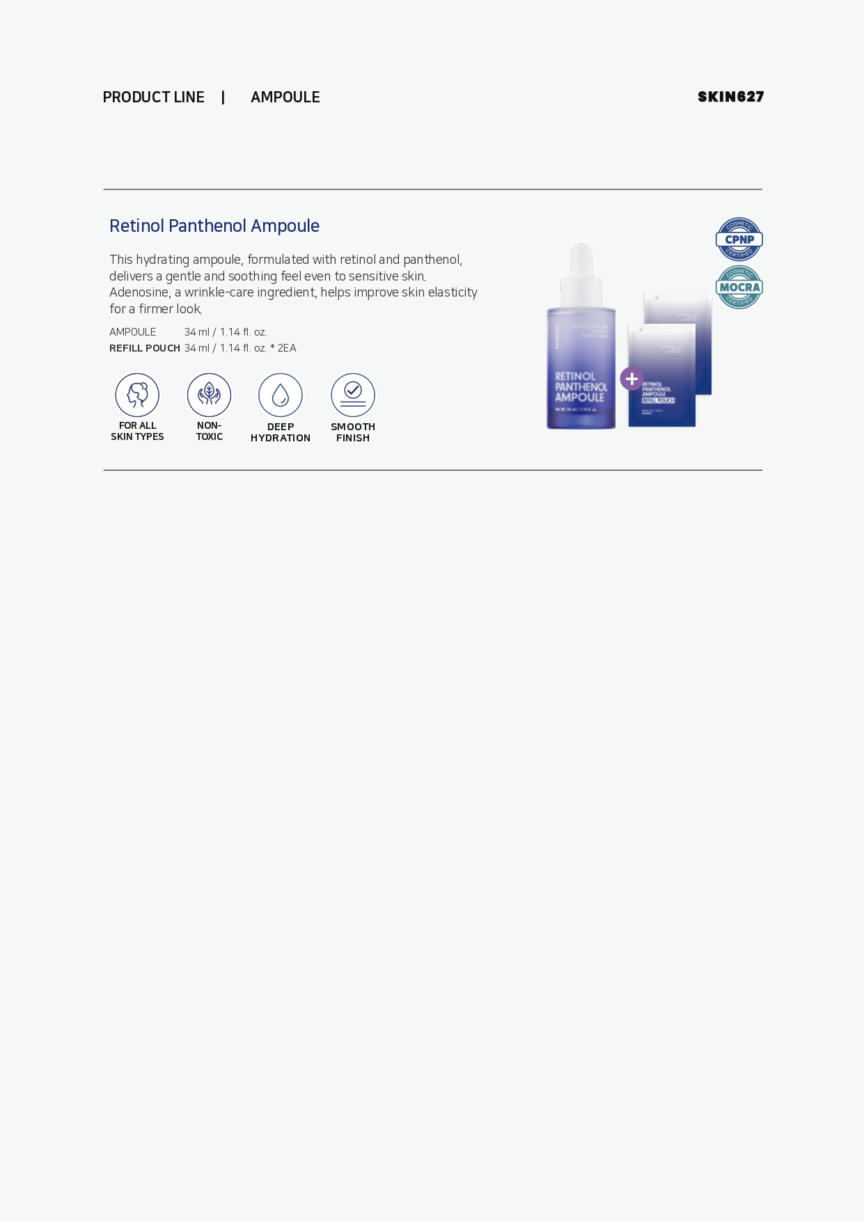 SKIN627 Retinol Panthenol Ampoule